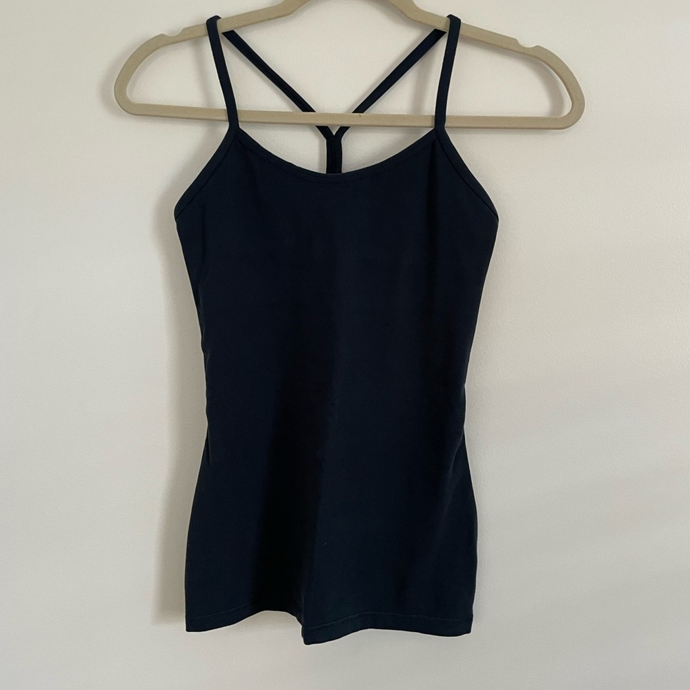 Lululemon navy blue power Y tank